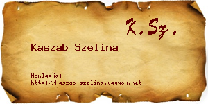 Kaszab Szelina névjegykártya